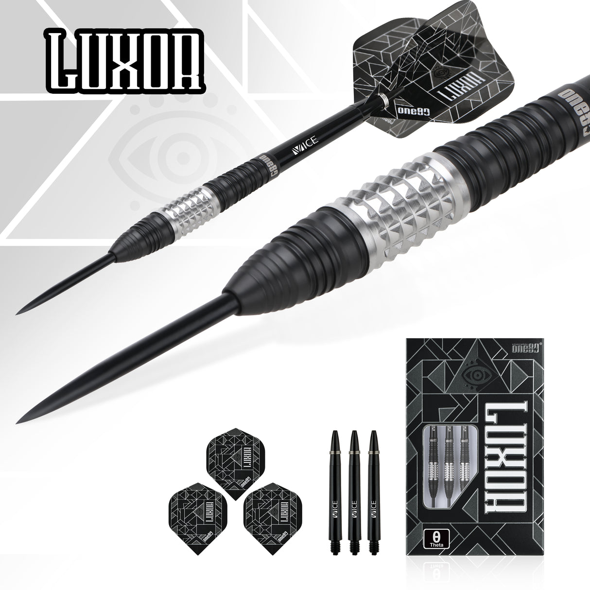 One80 Luxor II Darts - Stahlspitze - 90% Tungsten - Theta