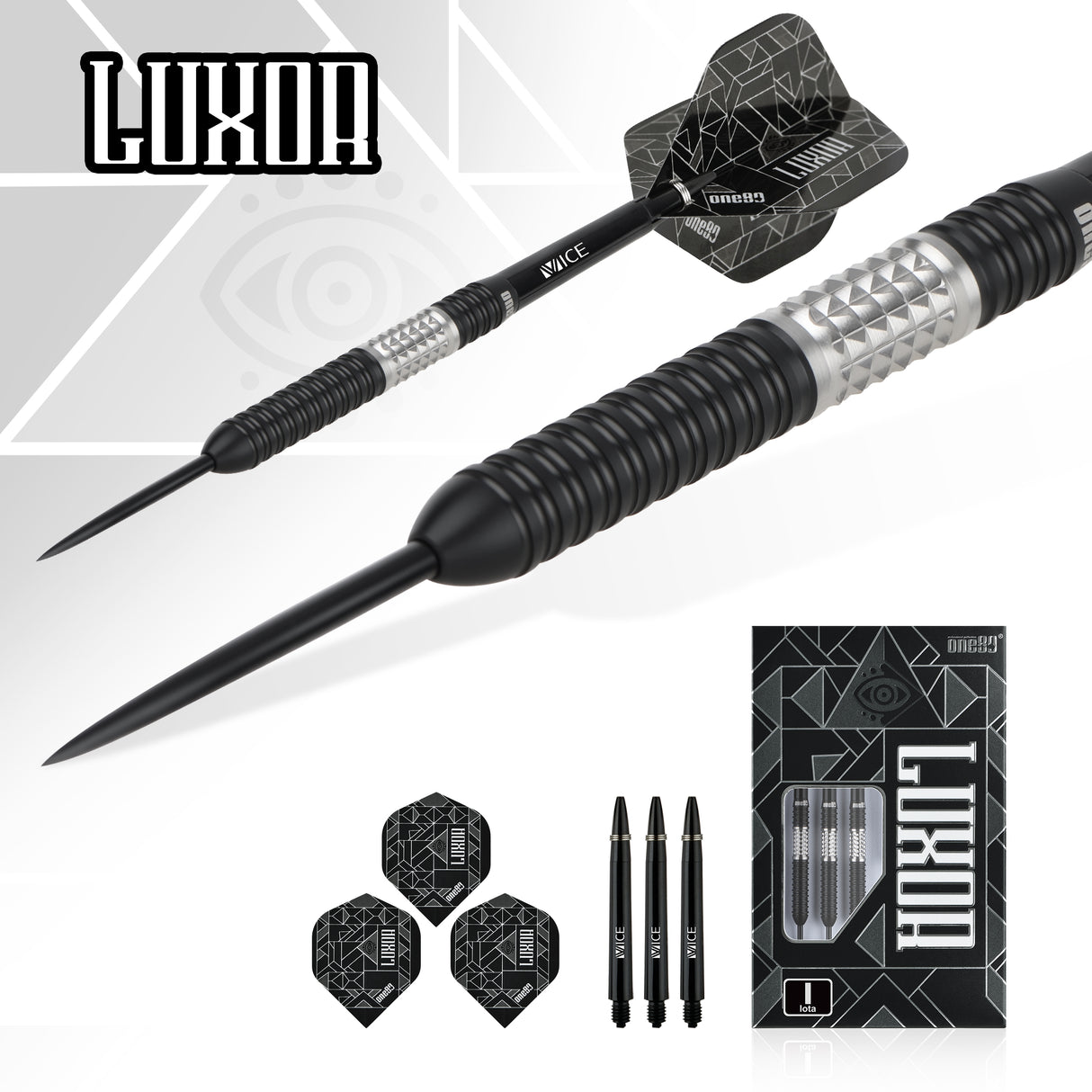 One80 Luxor II Darts - Stahlspitze - 90% Tungsten - Iota