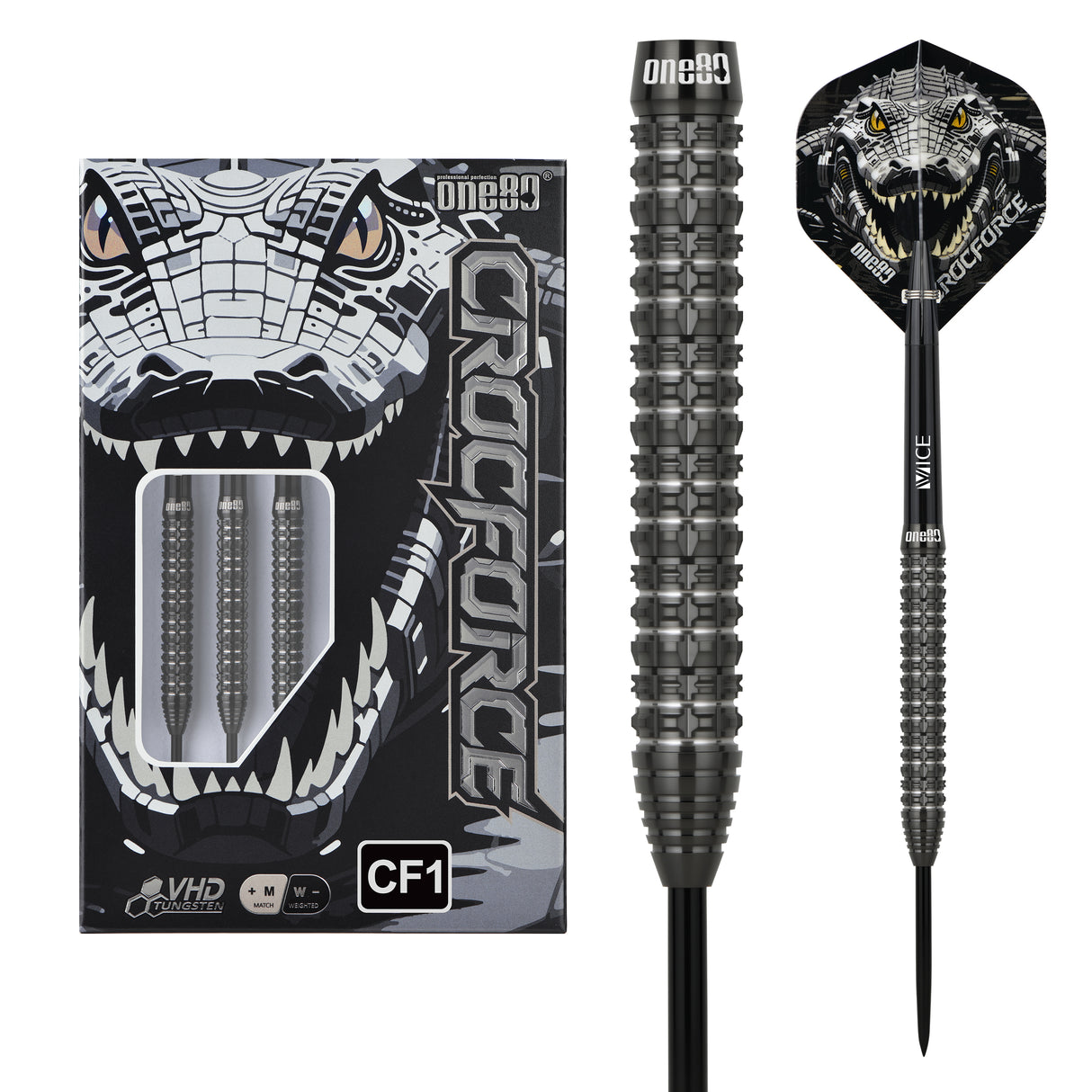 One80 Crocforce Darts - Stahlspitze - 90% Tungsten - CF1