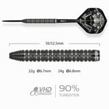 One80 Crocforce Darts - Stahlspitze - 90% Tungsten - CF1