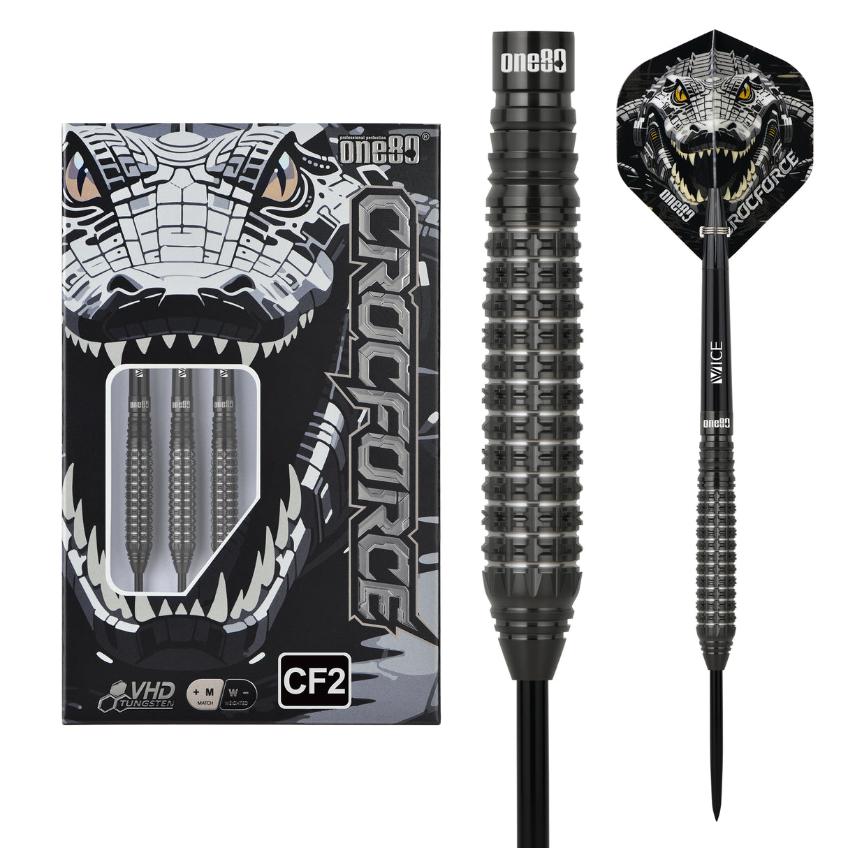 One80 Crocforce Darts - Stahlspitze - 90% Tungsten - CF2