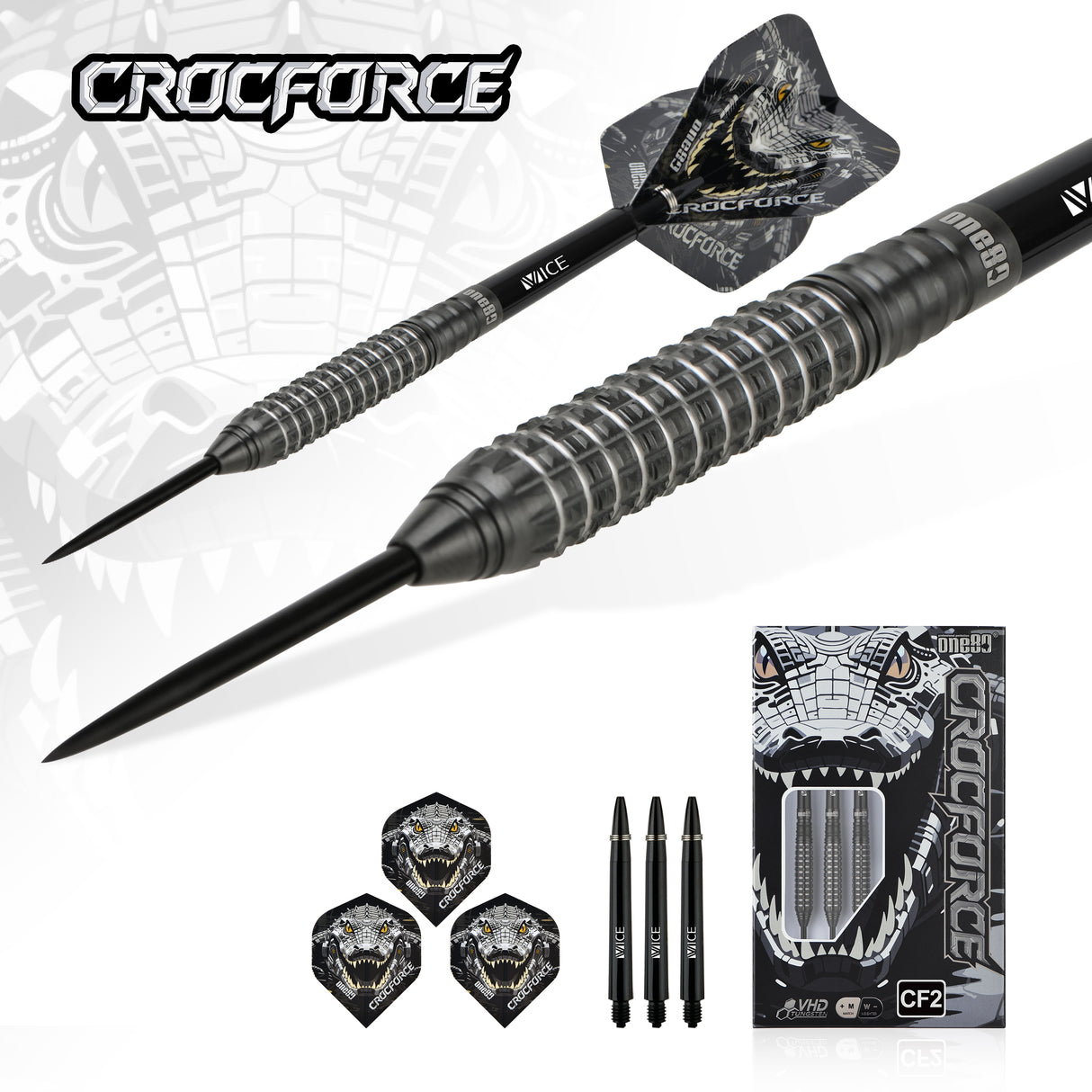 One80 Crocforce Darts - Stahlspitze - 90% Tungsten - CF2