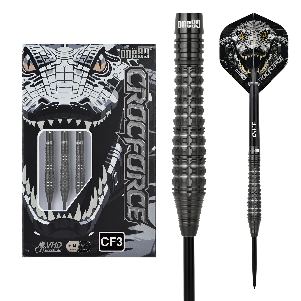 One80 Crocforce Darts - Stahlspitze - 90% Tungsten - CF3