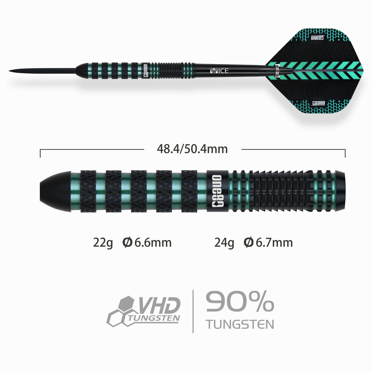 One80 Jesus Noguera Perea Darts - Stahlspitze - 90% Tungsten