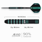 One80 Jesus Noguera Perea Darts - Stahlspitze - 90% Tungsten