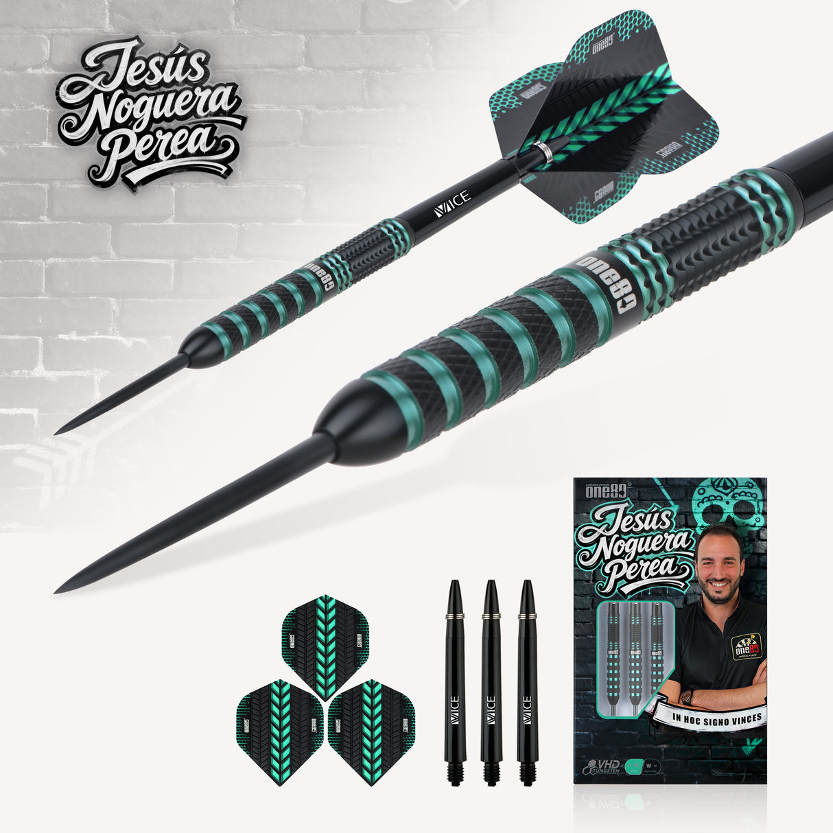 One80 Jesus Noguera Perea Darts - Stahlspitze - 90% Tungsten
