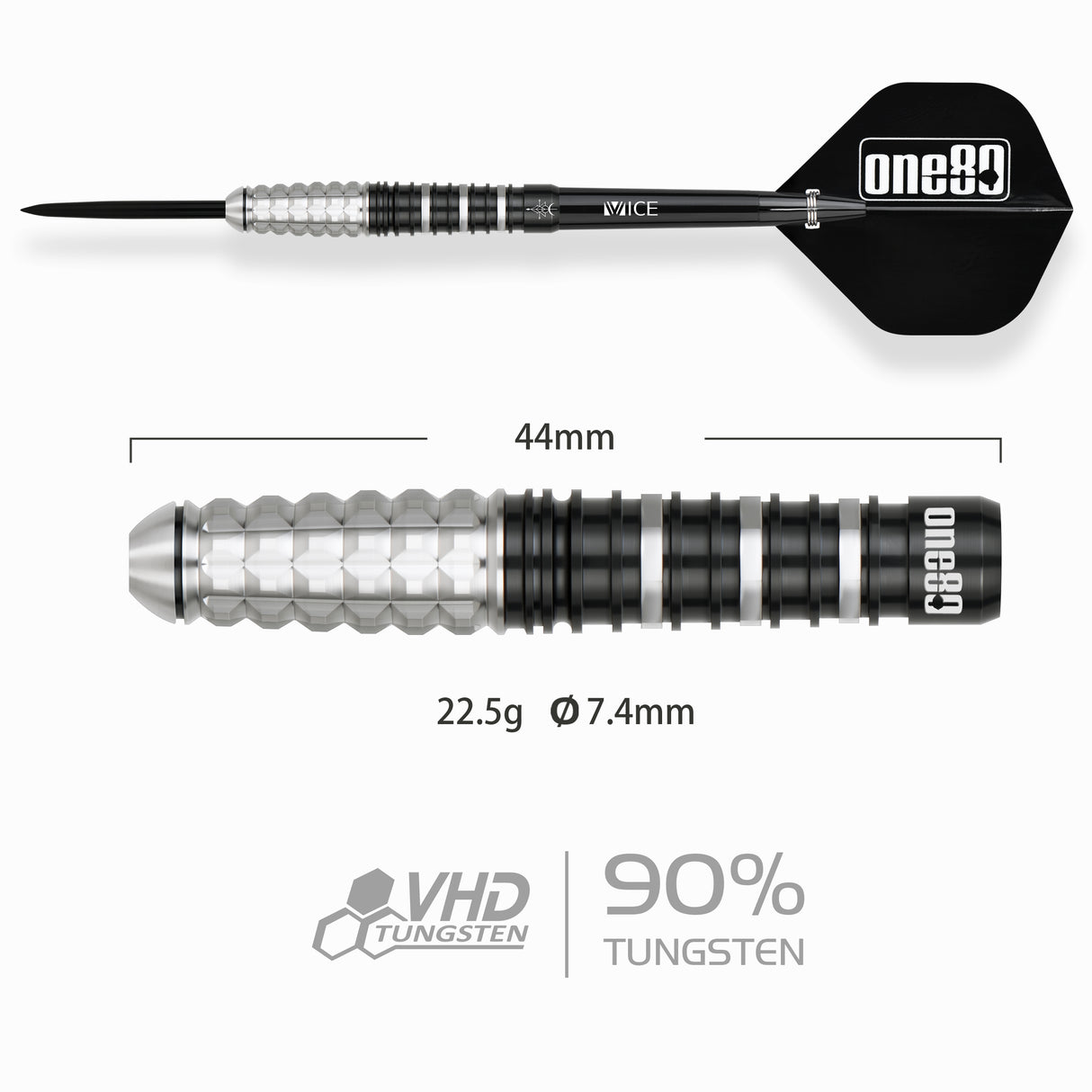 One80 Terry Tan Darts - Stahlspitze - 90% Tungsten