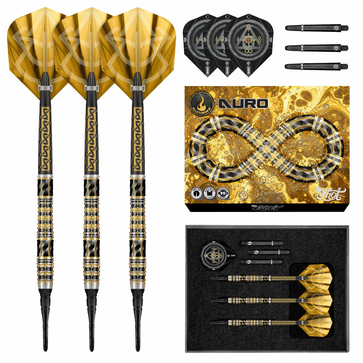 Shot Alchemy Darts - Welche Spitze - 95% Tungsten - Auro