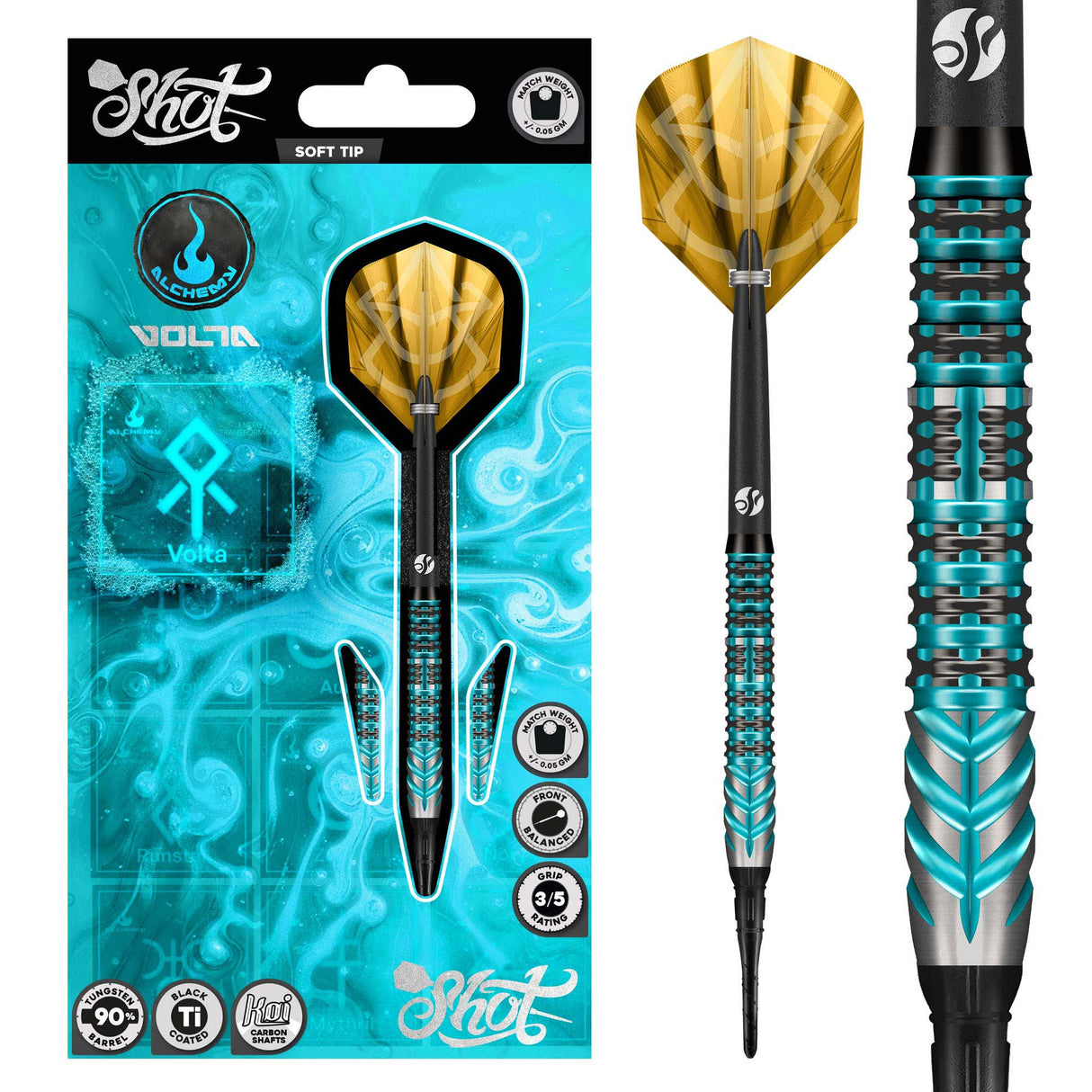 Shot Alchemy Darts - Welche Spitze - 90% Tungsten - Volta