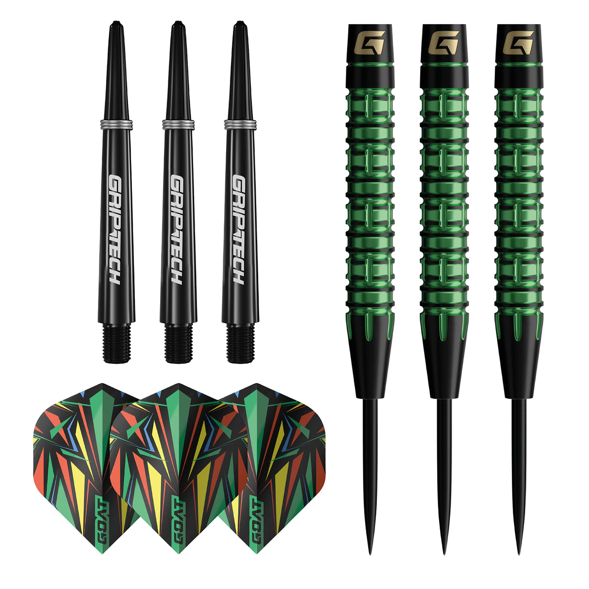 GOAT Athlete Darts - Stahlspitze - 90% Tungsten - Grün