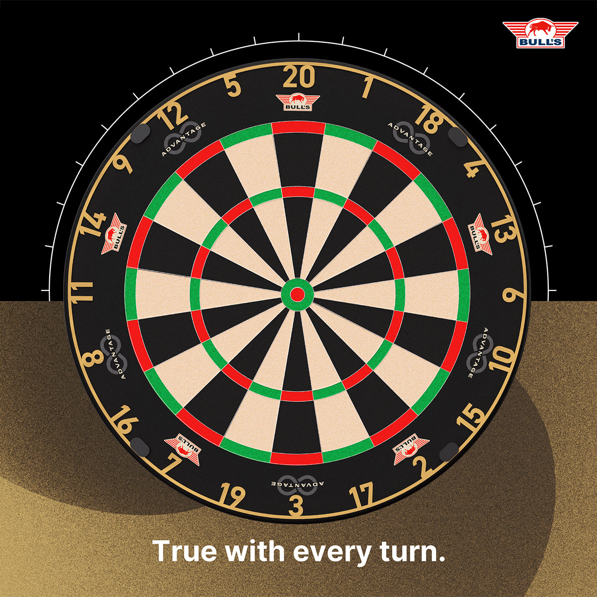 Bulls Advantage 8 Dartboard - Professionell - Afrikanisches Sisal