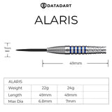 Datadart Alaris Darts - Stahlspitze - 90% Tungsten