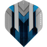 *Amazon Silver Dart Flights - No2 - Std - 100 Micron Light Blue
