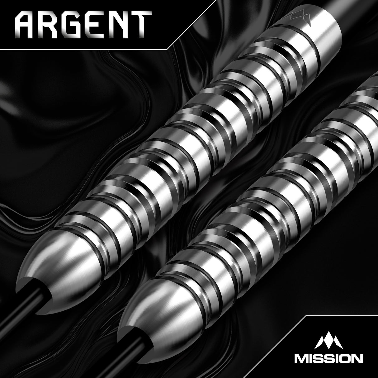 Mission Argent Darts - Stahlspitze - 90% Tungsten - Silber