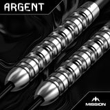 Mission Argent Darts - Stahlspitze - 90% Tungsten - Silber