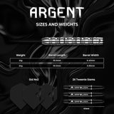 Mission Argent Darts - Stahlspitze - 90% Tungsten - Silber
