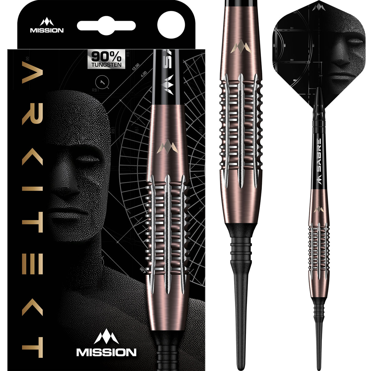 Mission Arkitekt Darts - Welche Spitze - 90% Tungsten - Bronze Silica PVD - 19g