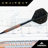 Mission Arkitekt Darts - Welche Spitze - 90% Tungsten - Bronze Silica PVD - 19g