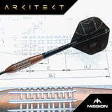 Mission Arkitekt Darts - Stahlspitze - 90% Tungsten - Bronze Silica PVD