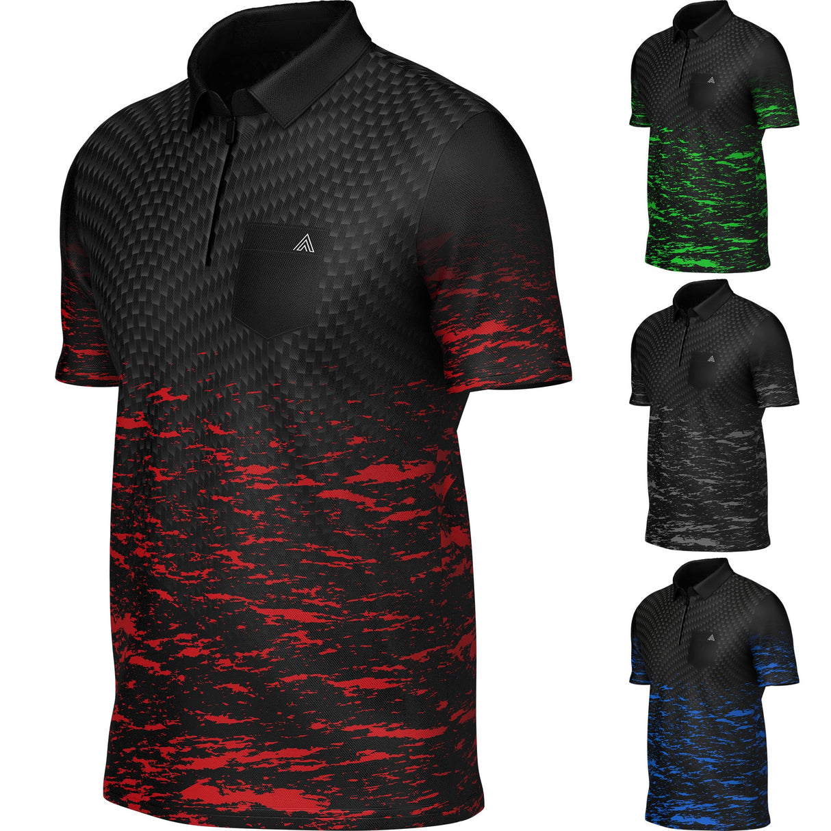 Arraz Lava Dart Shirt - mit Tasche - Schwarz &amp; Grün