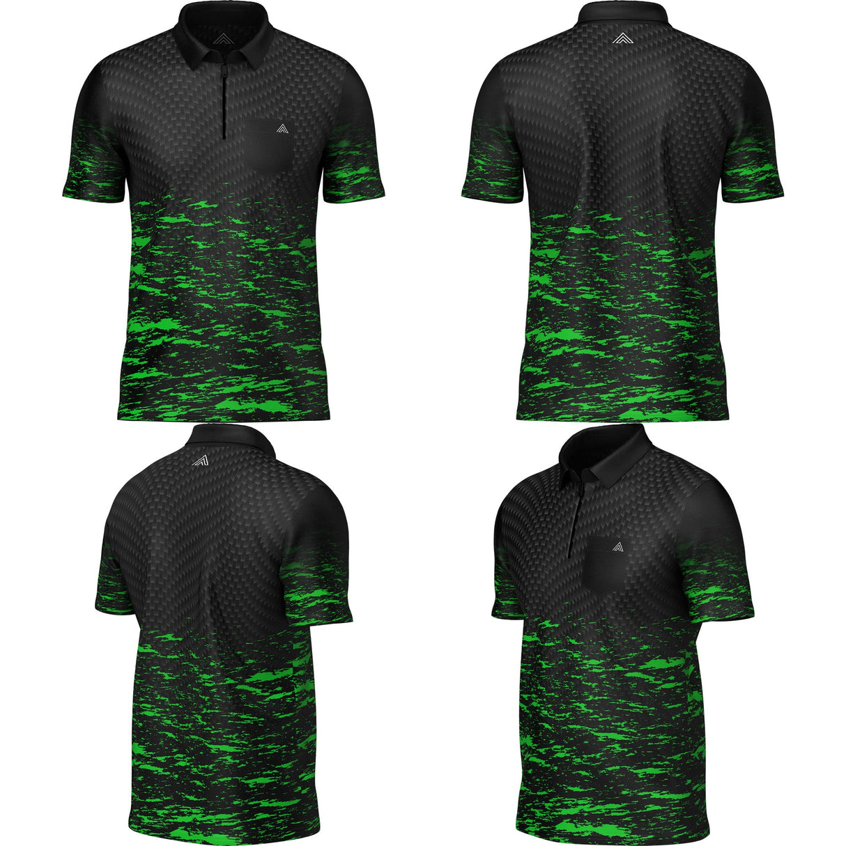 Arraz Lava Dart Shirt - mit Tasche - Schwarz &amp; Grün