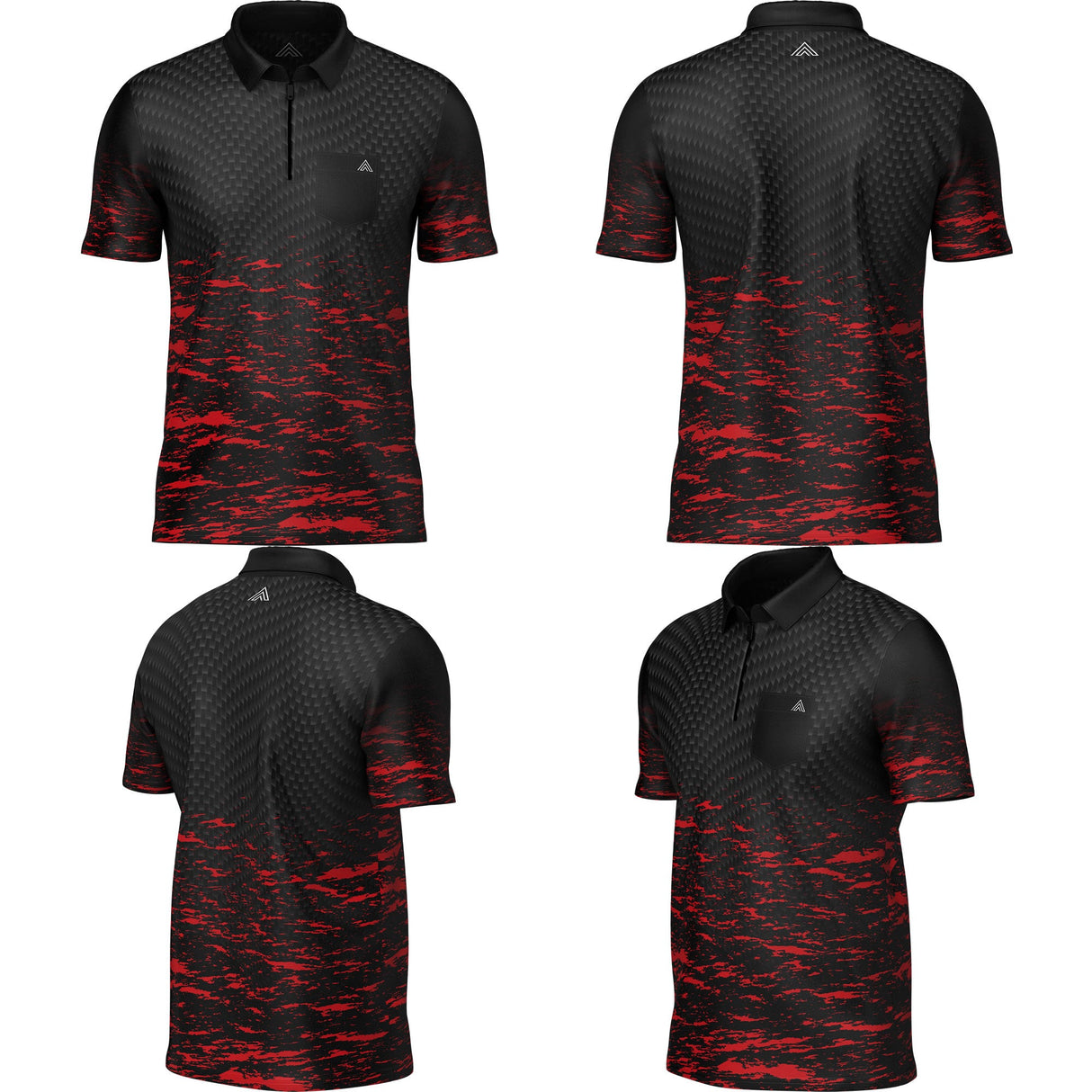 Arraz Lava Dart Shirt – mit Tasche – Schwarz &amp; Rot