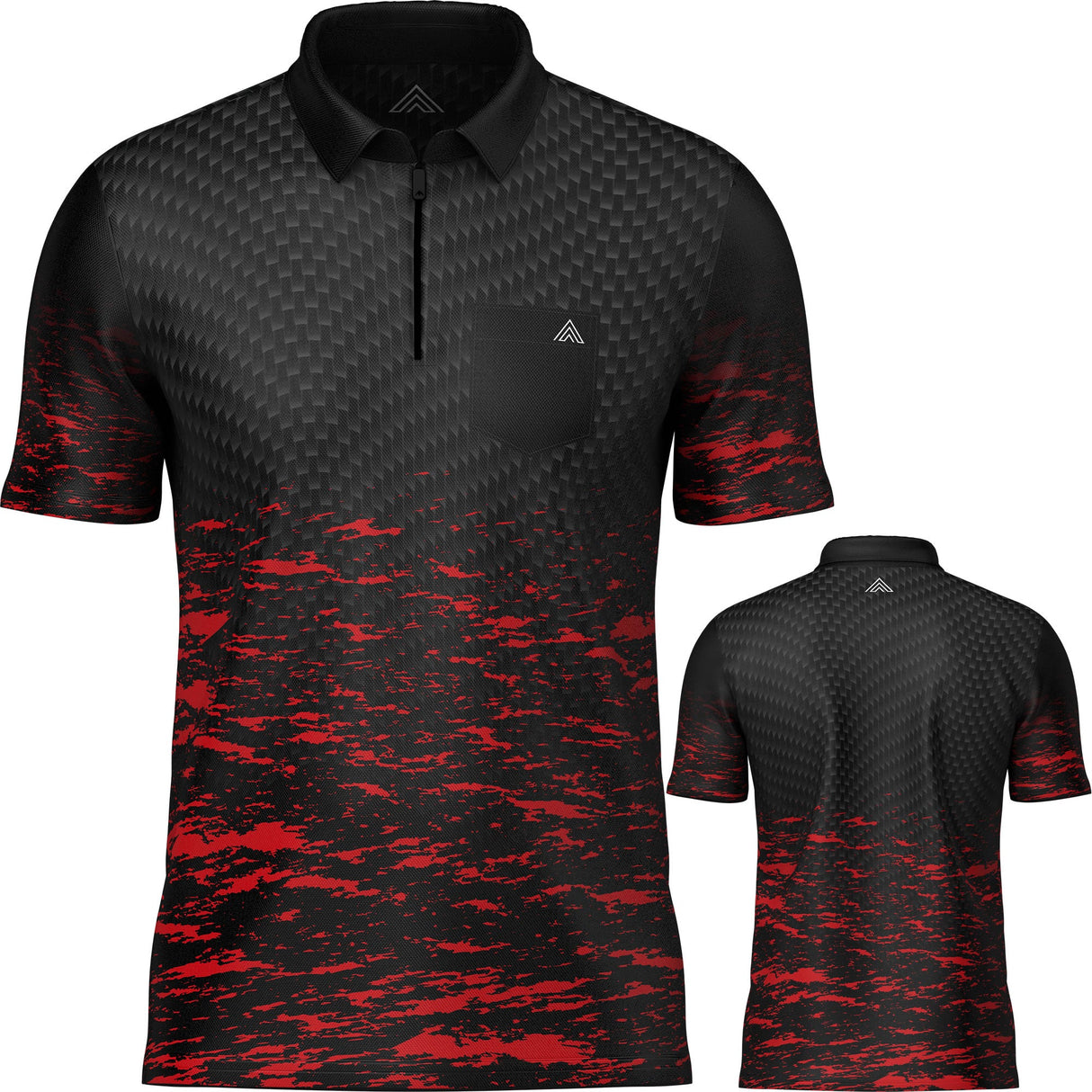 Arraz Lava Dart Shirt – mit Tasche – Schwarz &amp; Rot