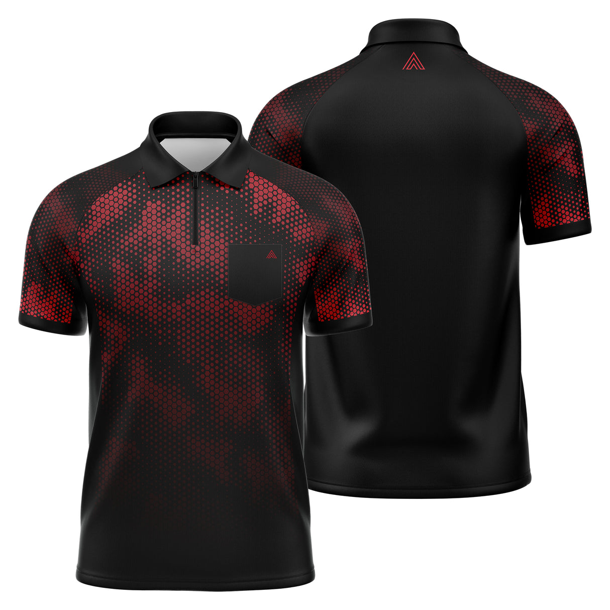 Arraz Hex Dart Shirt - Leicht - Schwarz & Rot - Youth