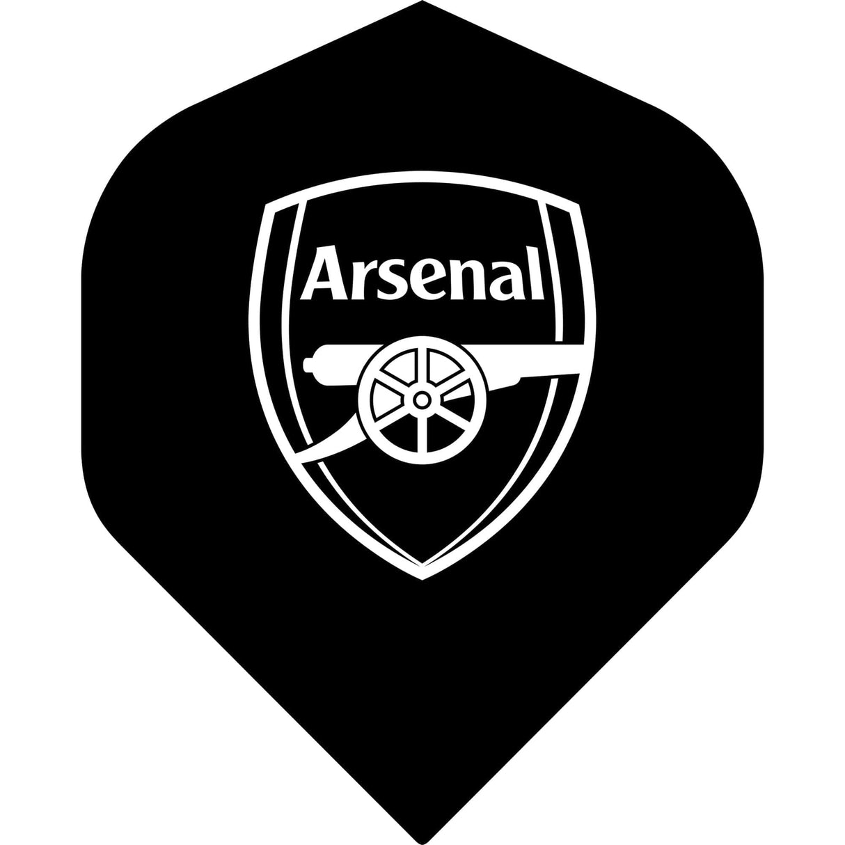 Arsenal FC Dart Flights - Official Licensed - No2 - Std - The Gunners - F2 - Black - 2 Sided Mono