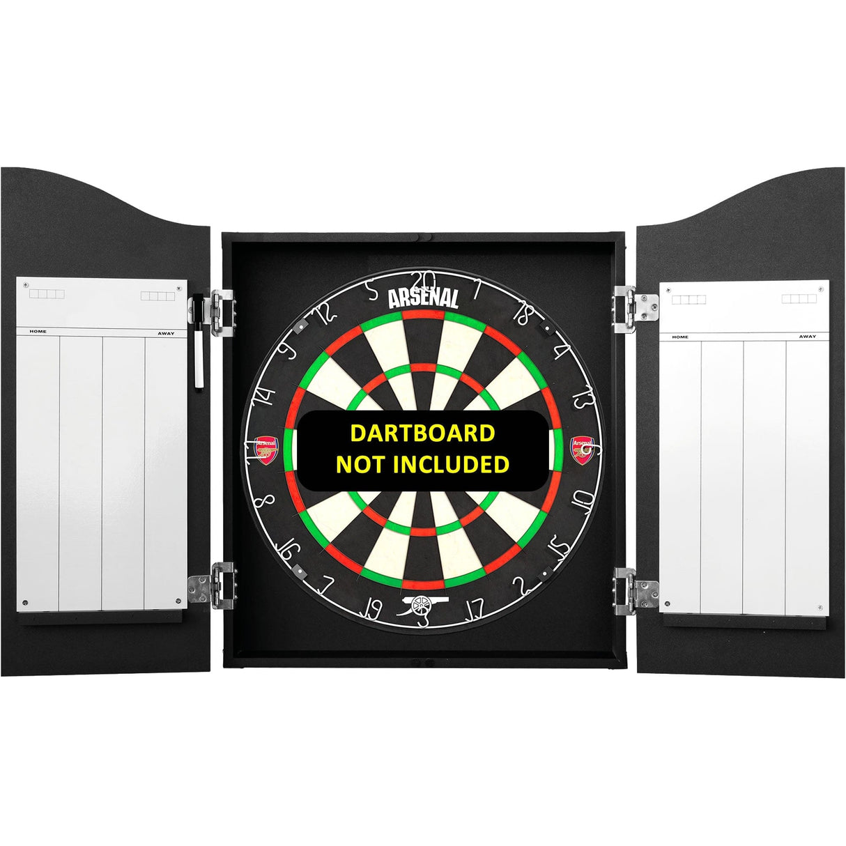 Arsenal FC Dartboard Cabinet - Official Licensed - The Gunners - C3 - Black - Mono Crest