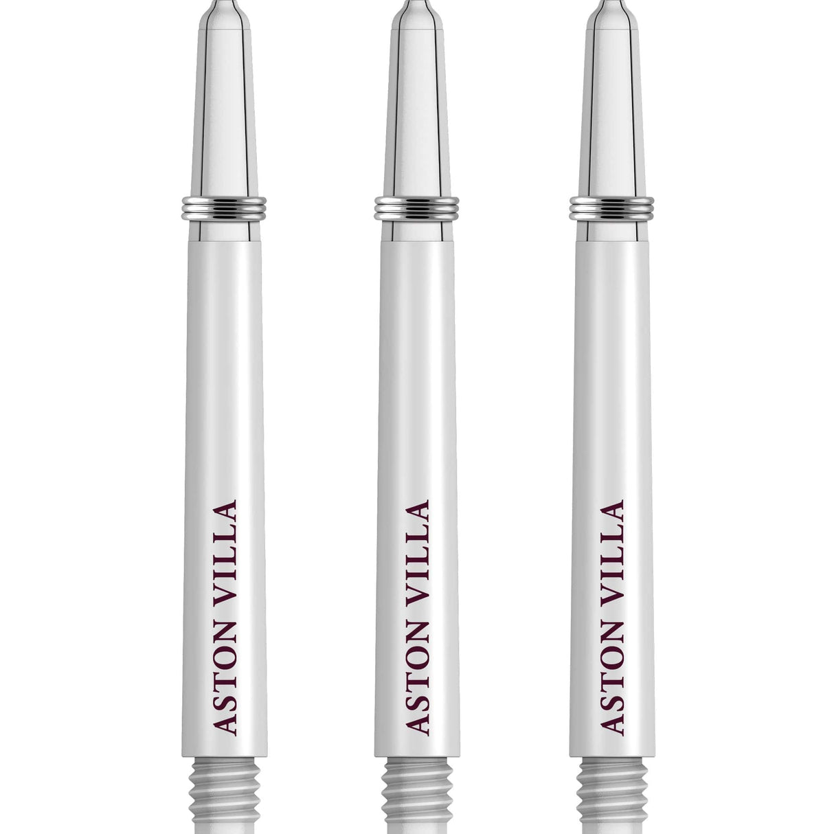 Aston Villa FC Nylon Shafts - Dart Stems with Springs - AVFC - White Medium