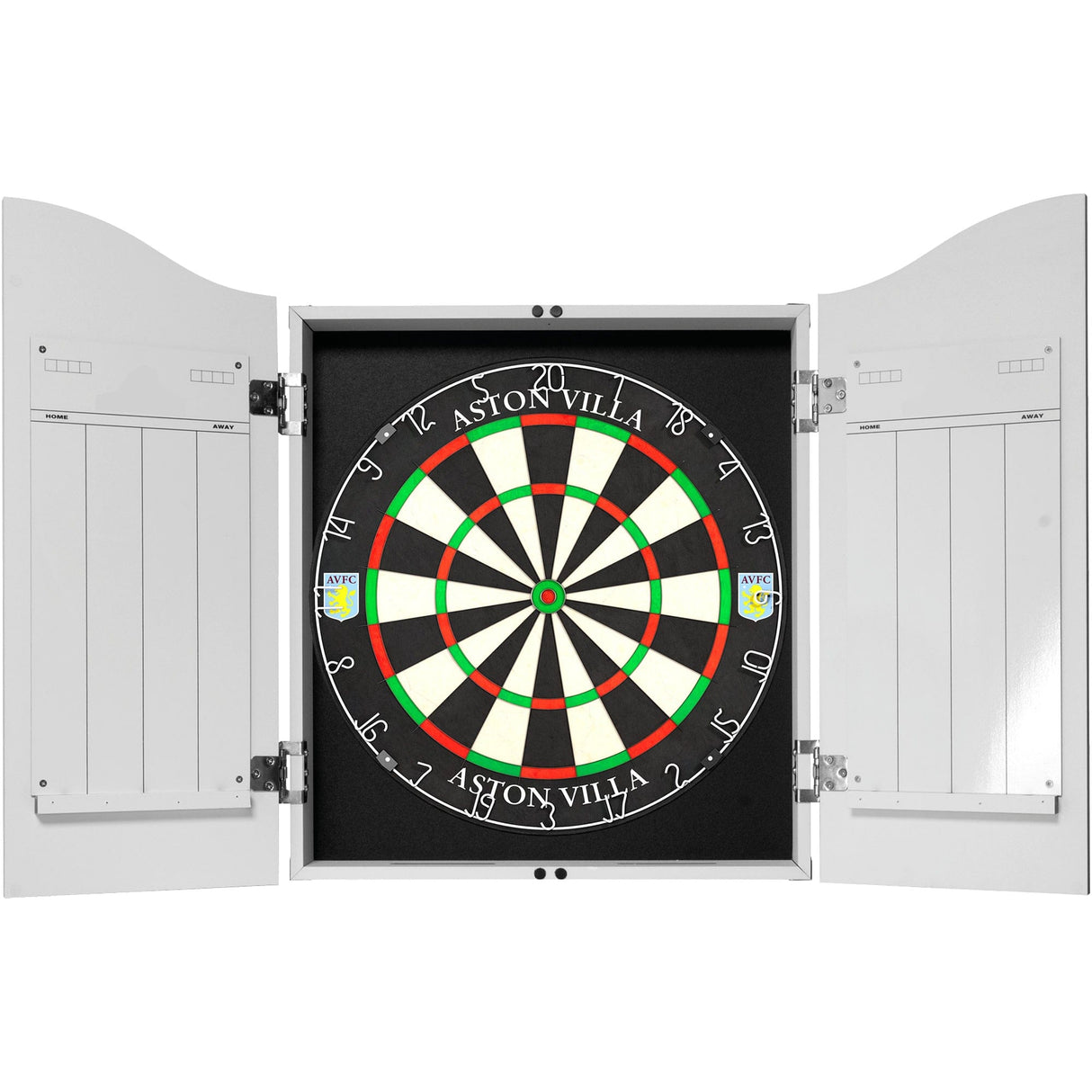 Aston Villa FC Dartboard Cabinet - Official Licensed - AVFC - C4 - White - Geo Design