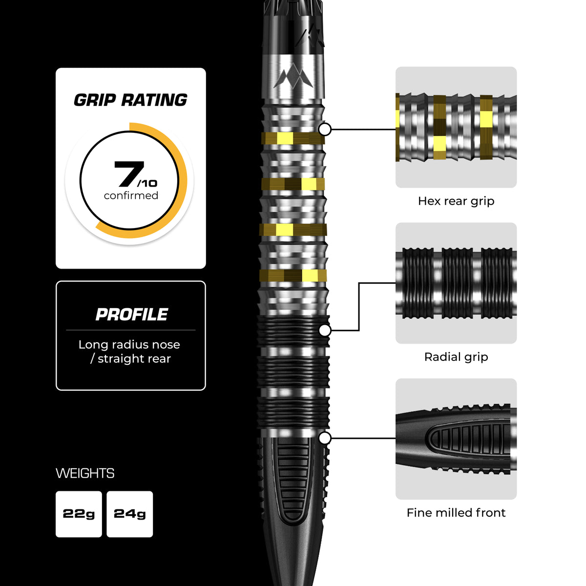 Mission Astro R2.5 Darts - Stahlspitze - 95% Tungsten