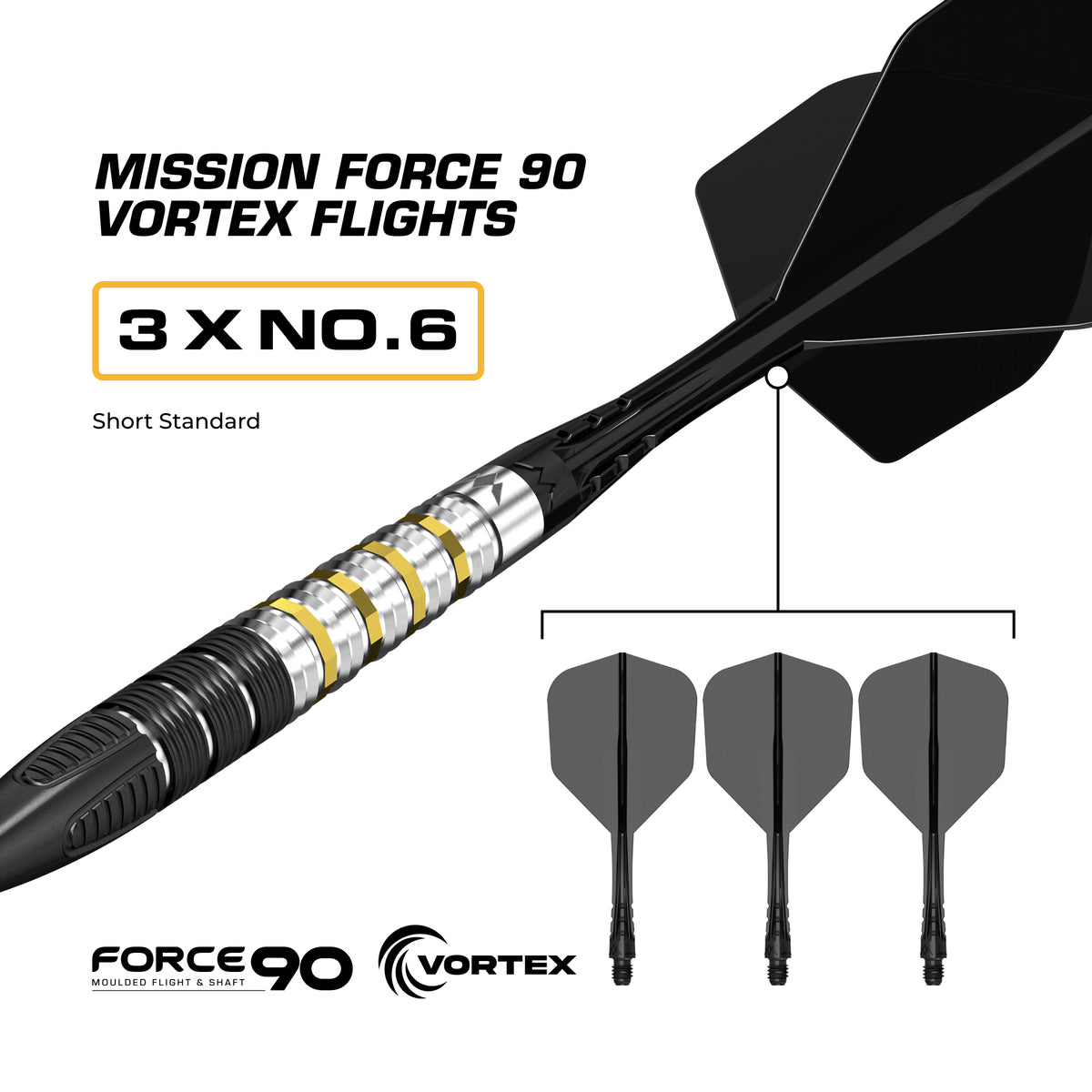 Mission Astro R2.5 Darts - Stahlspitze - 95% Tungsten