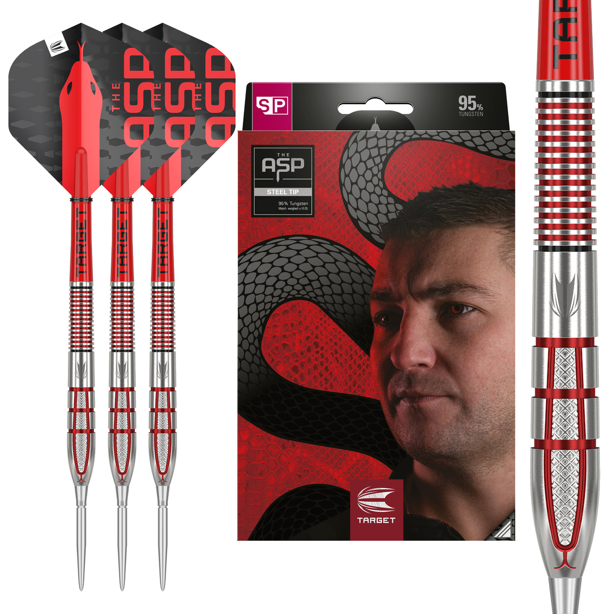 Target Nathan Aspinall Darts - Stahlspitze - 95% Tungsten - G2