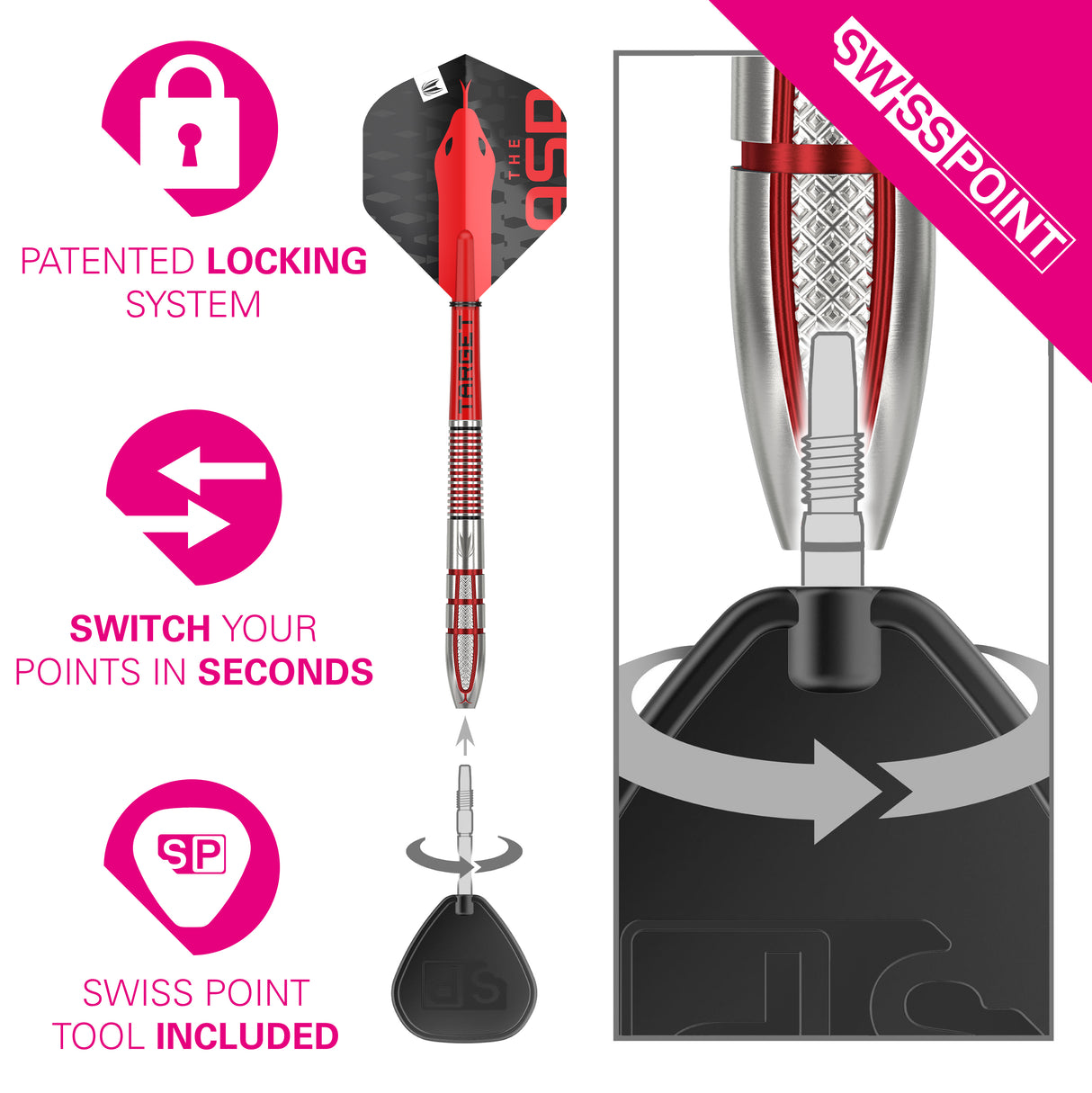 Target Nathan Aspinall Darts - Stahlspitze - 95% Tungsten - G2