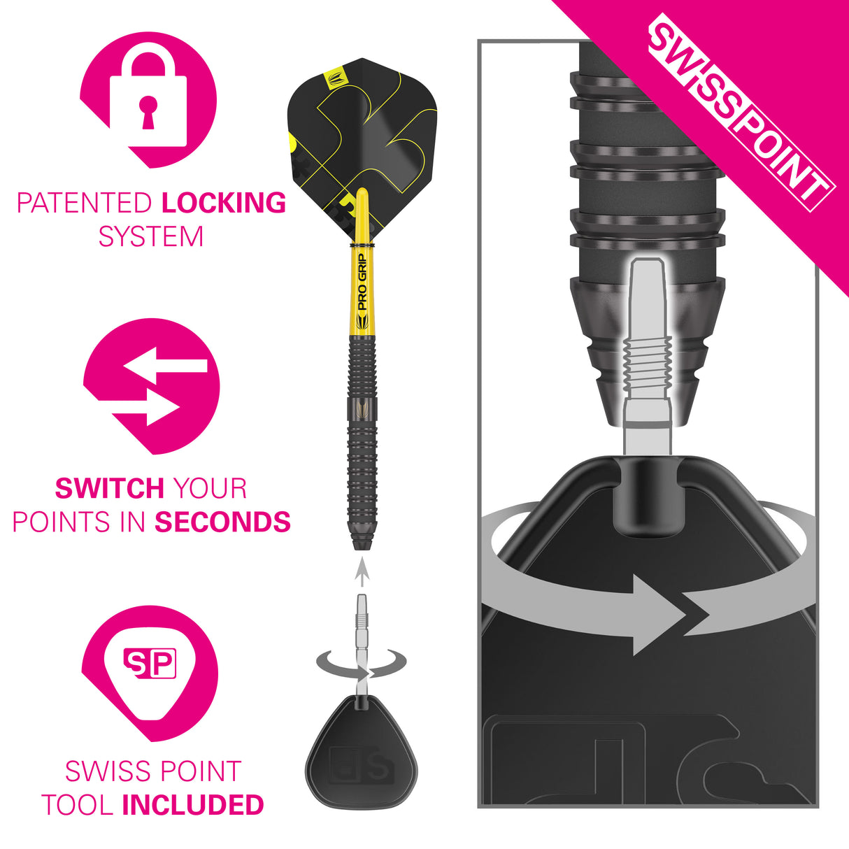 Target Bolide Void Darts - Stahlspitze - 90% Tungsten - 02