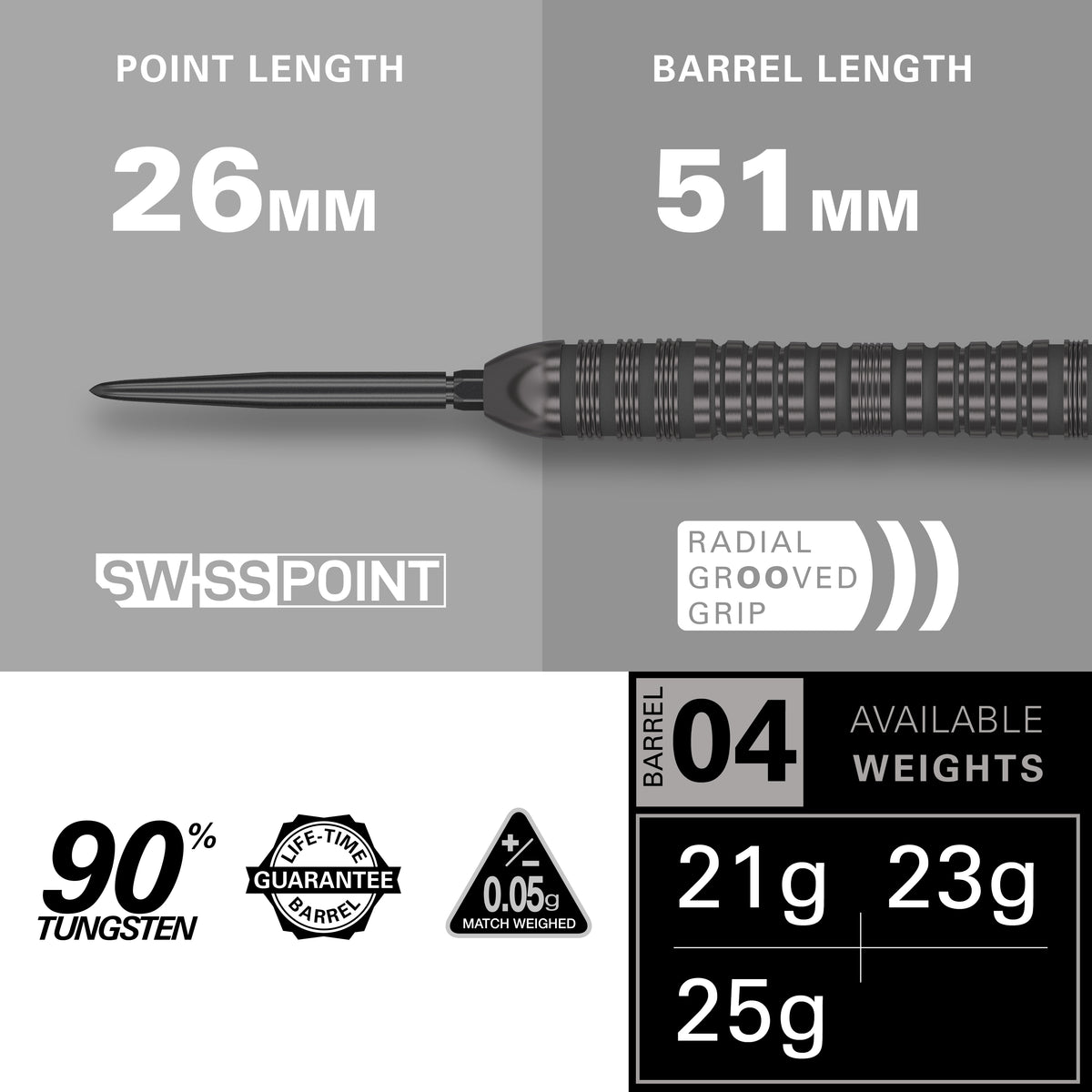 Target Bolide Void Darts - Stahlspitze - 90% Tungsten - 04