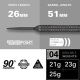 Target Bolide Void Darts - Stahlspitze - 90% Tungsten - 04
