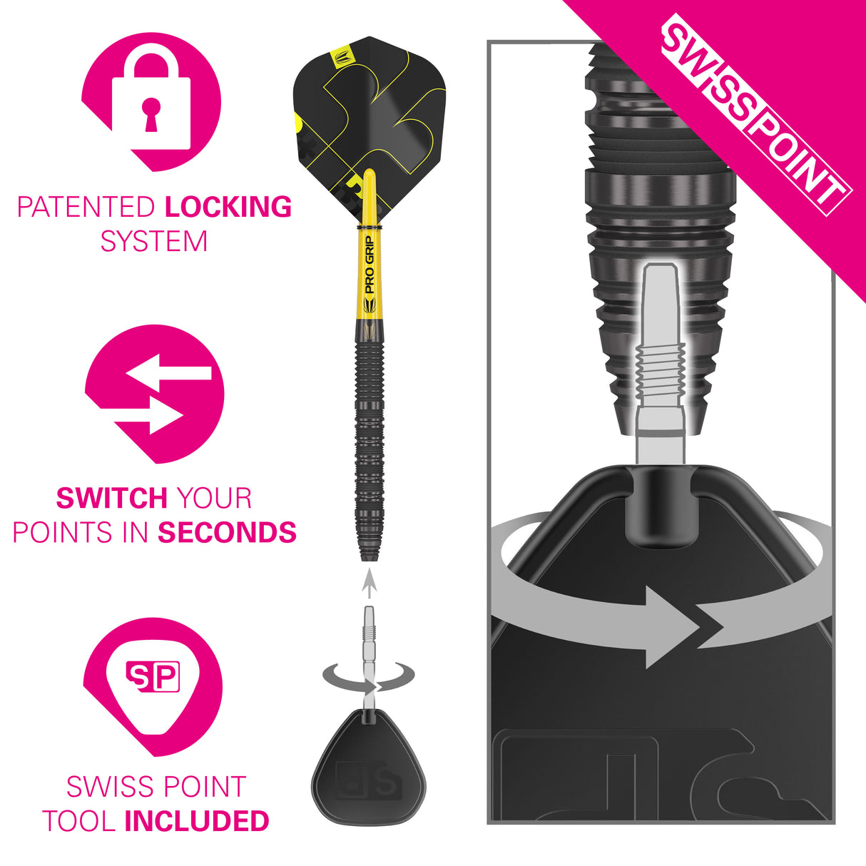 Target Bolide Void Darts - Stahlspitze - 90% Tungsten - 01