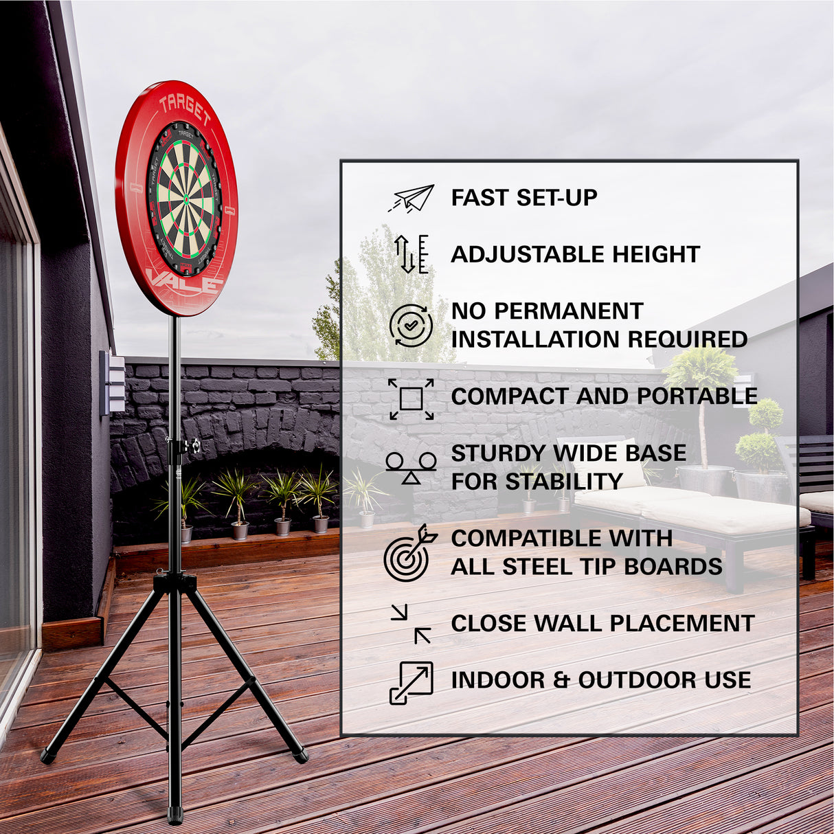 Target Travel Dartboard Stand - Tragbar