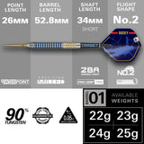 Target Josh Rock Darts - Stahlspitze - 90% Tungsten - G1