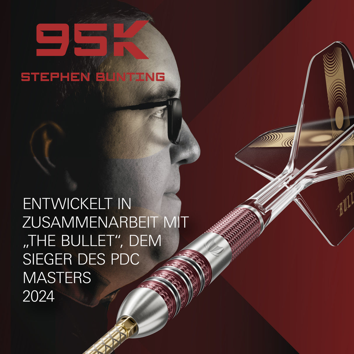 Target Stephen Bunting Darts - Stahlspitze - 95% Tungsten - 95K