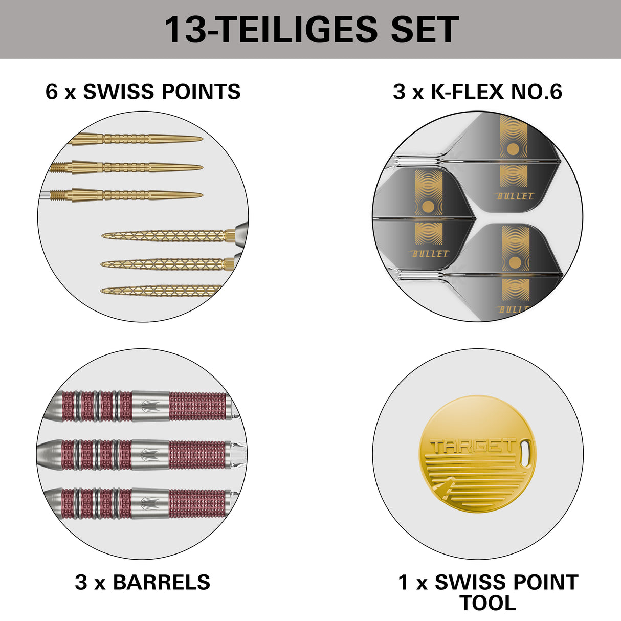 Target Stephen Bunting Darts - Stahlspitze - 95% Tungsten - 95K