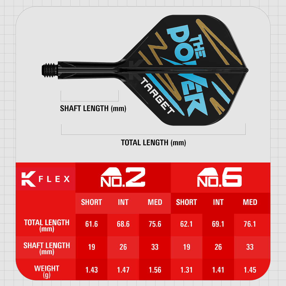 Target K-Flex Dart Flights - Standard No.2 - Phil Taylor