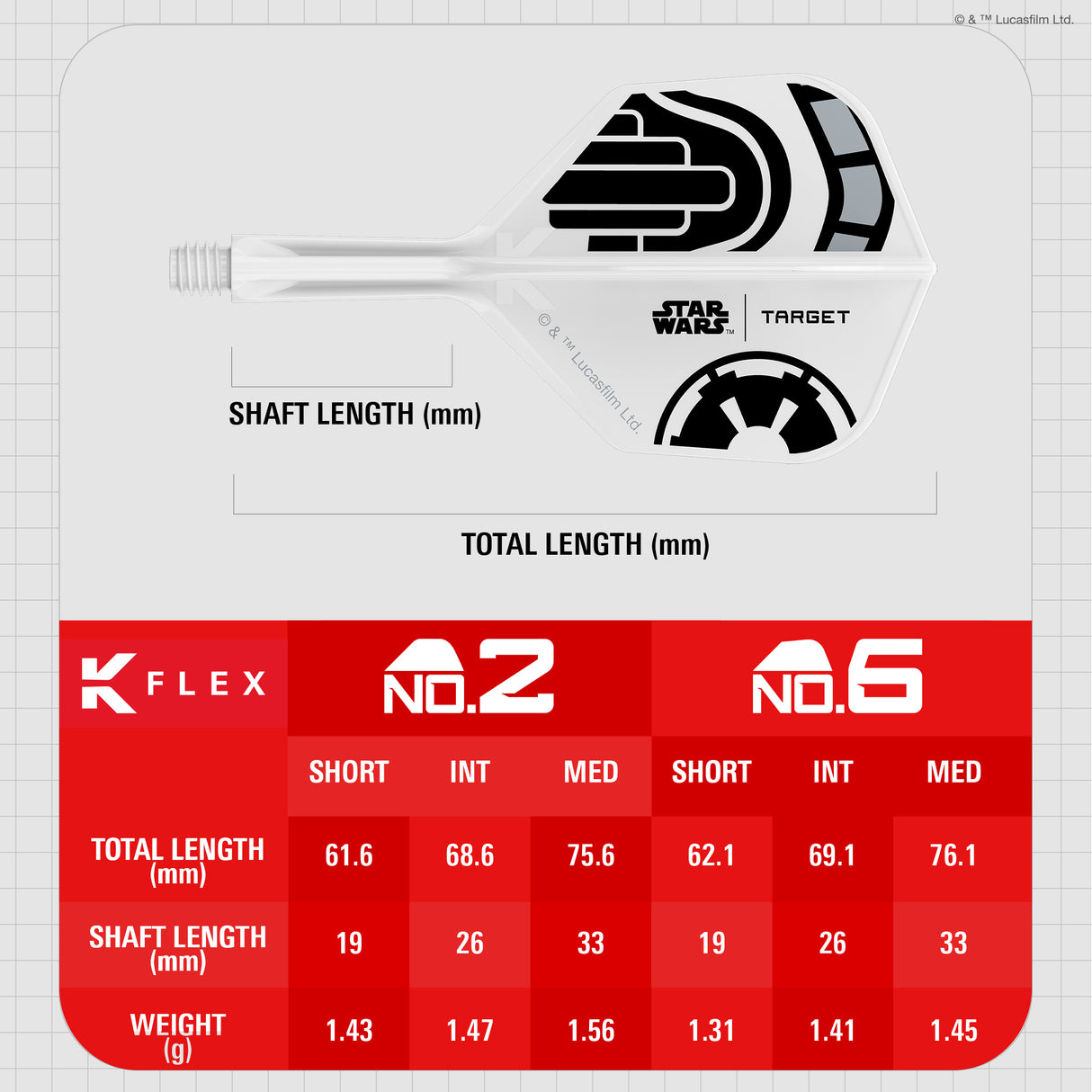 Target K-Flex Dart Flights - Stormtrooper