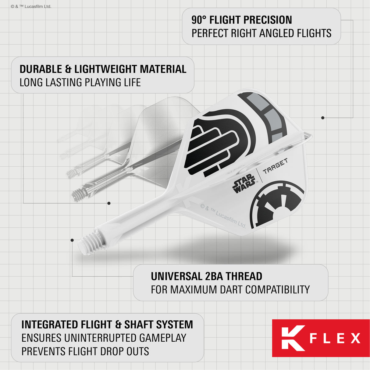Target K-Flex Dart Flights - Stormtrooper