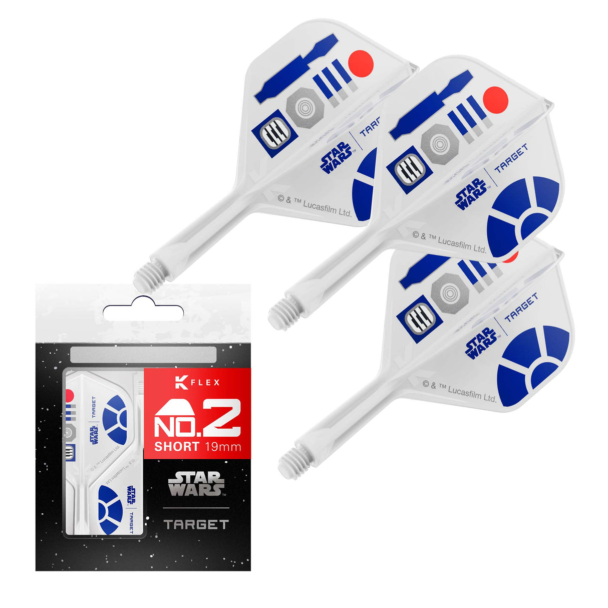 Target K-Flex Dart Flights - R2D2