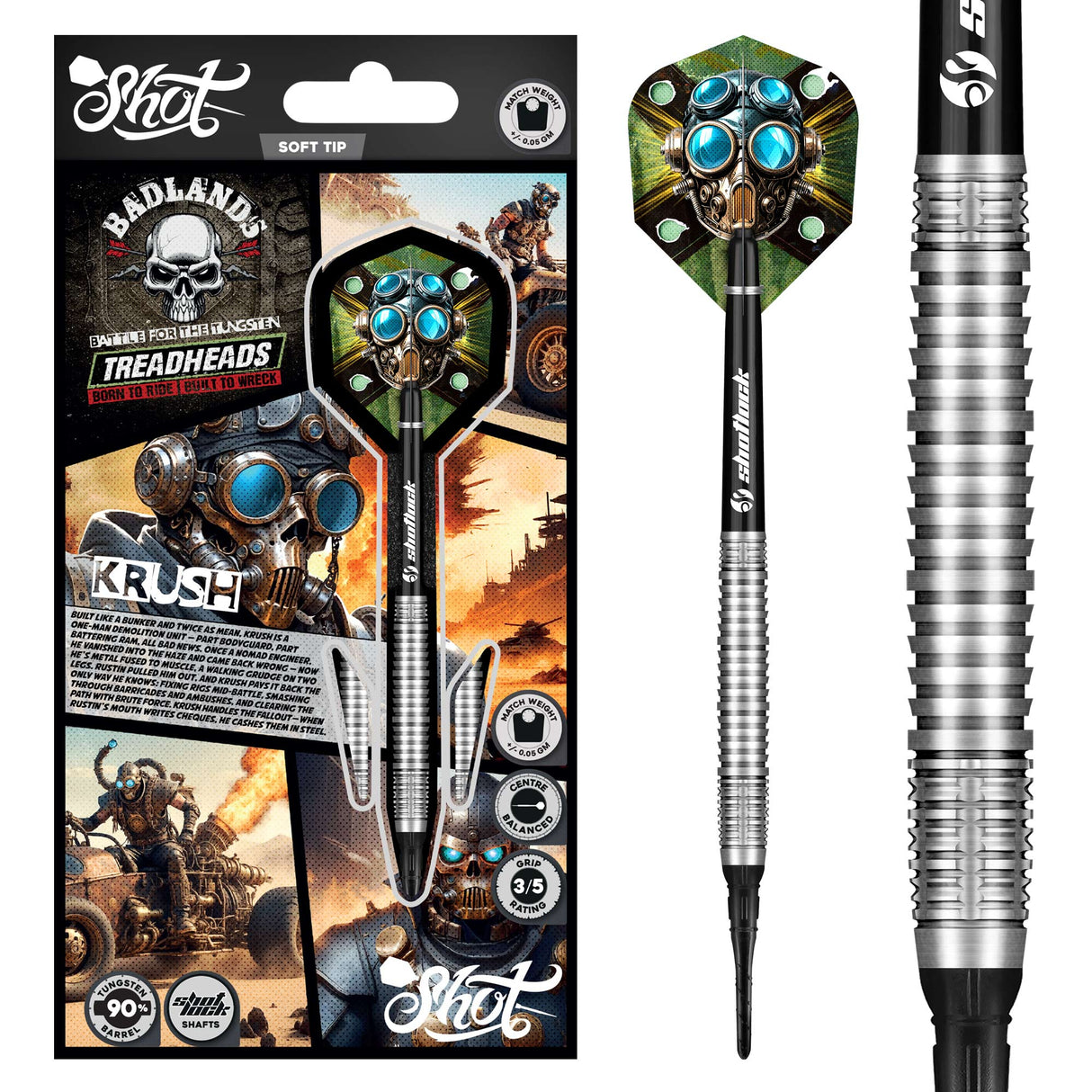 Shot Badlands Darts - Welche Spitze - 90% Tungsten - Krush