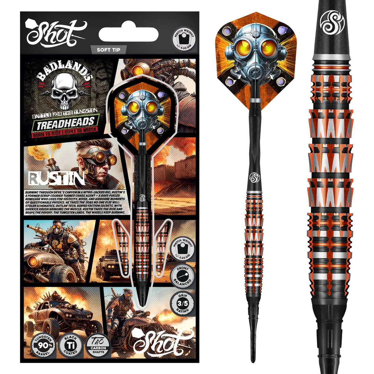 Shot Badlands Darts - Welche Spitze - 90% Tungsten - Rustin